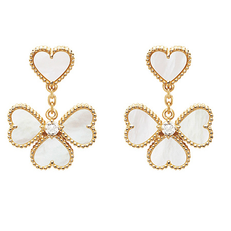 Серьги Van Cleef & Arpels Sweet Alhambra effeuillage earrings