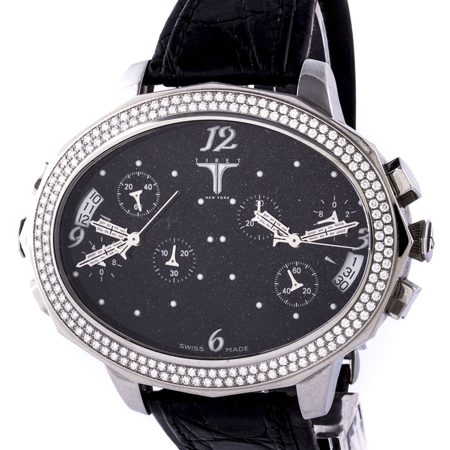 Швейцарские часы Tiret Second Chance Quartz Shell Chronograph Diamond