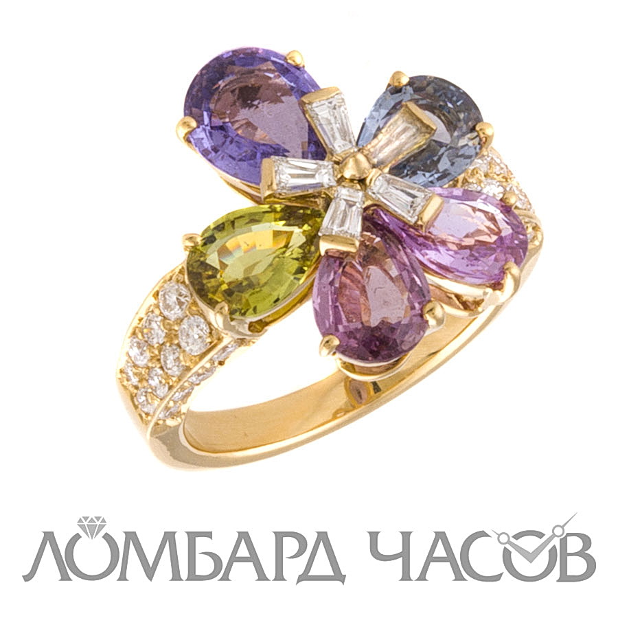 Кольцо Bvlgari Sapphire Flower Ring