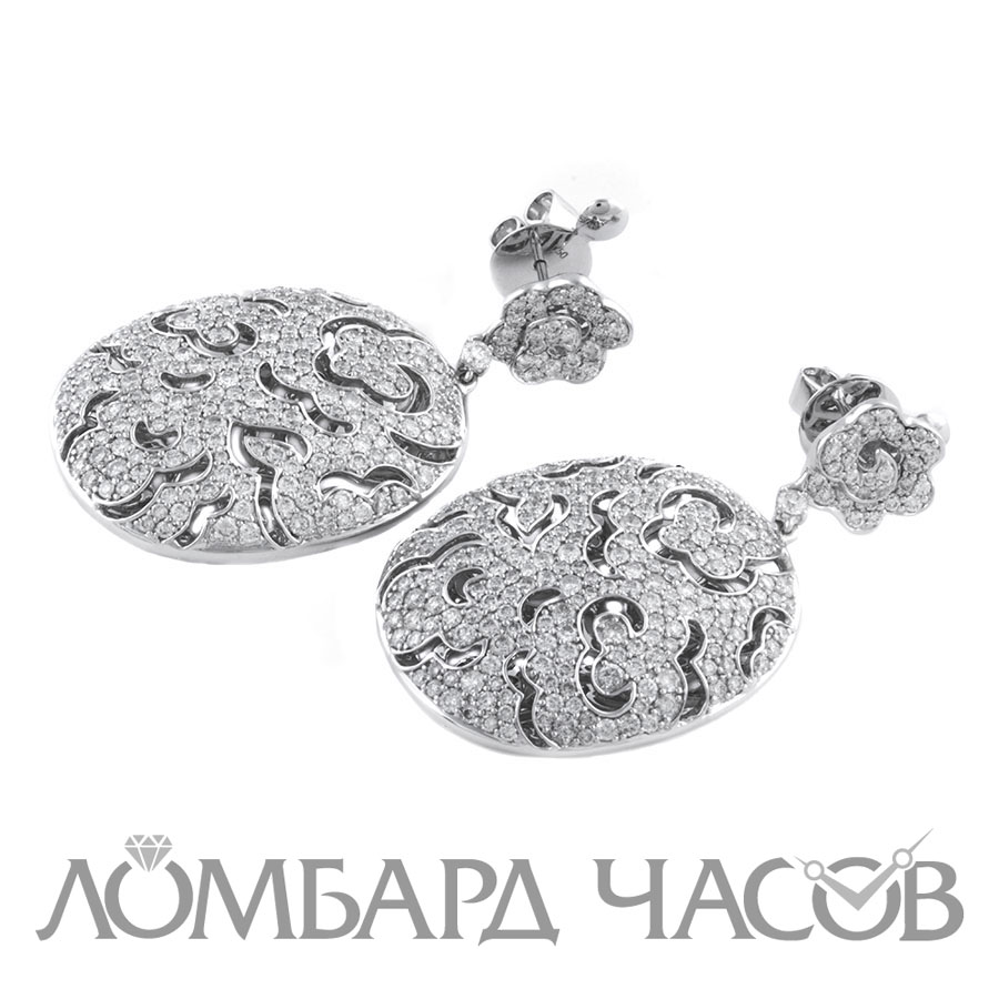 Серьги Mario Panelli  из белого золота с бриллиантами