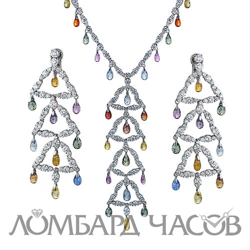 Набор No name колье и серьги с бриллиантами 29,4ct
