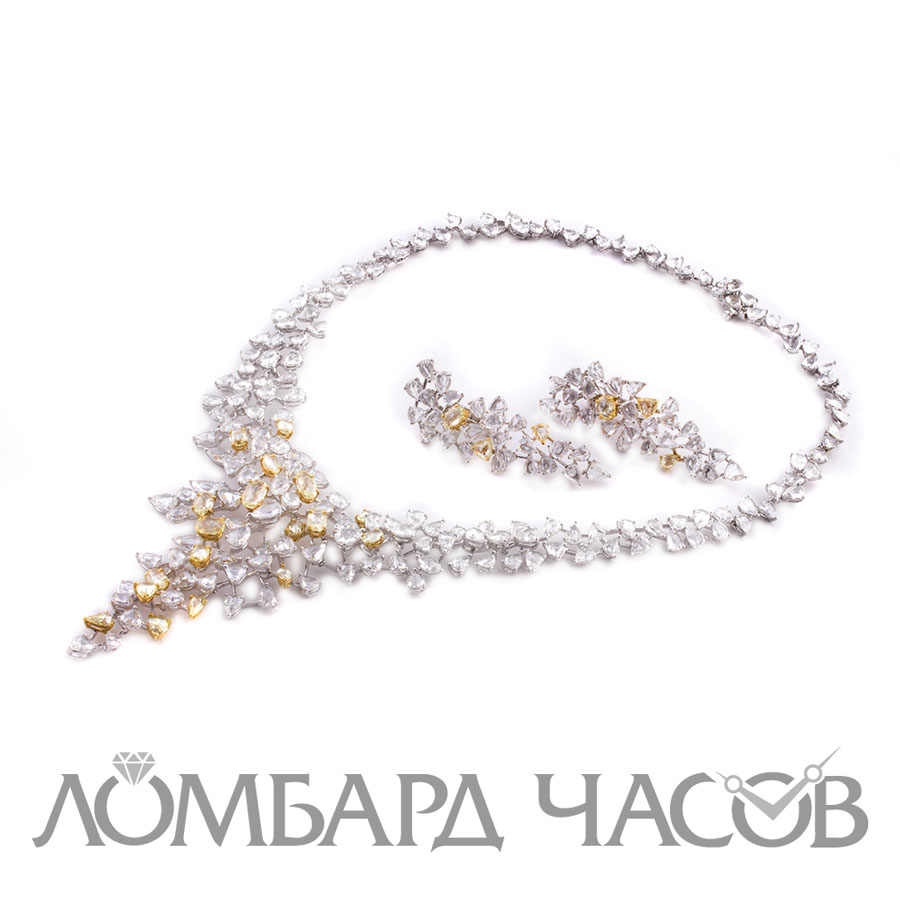 Ювелирное изделие No name колье и серьги с бриллиантами 73,95 ct