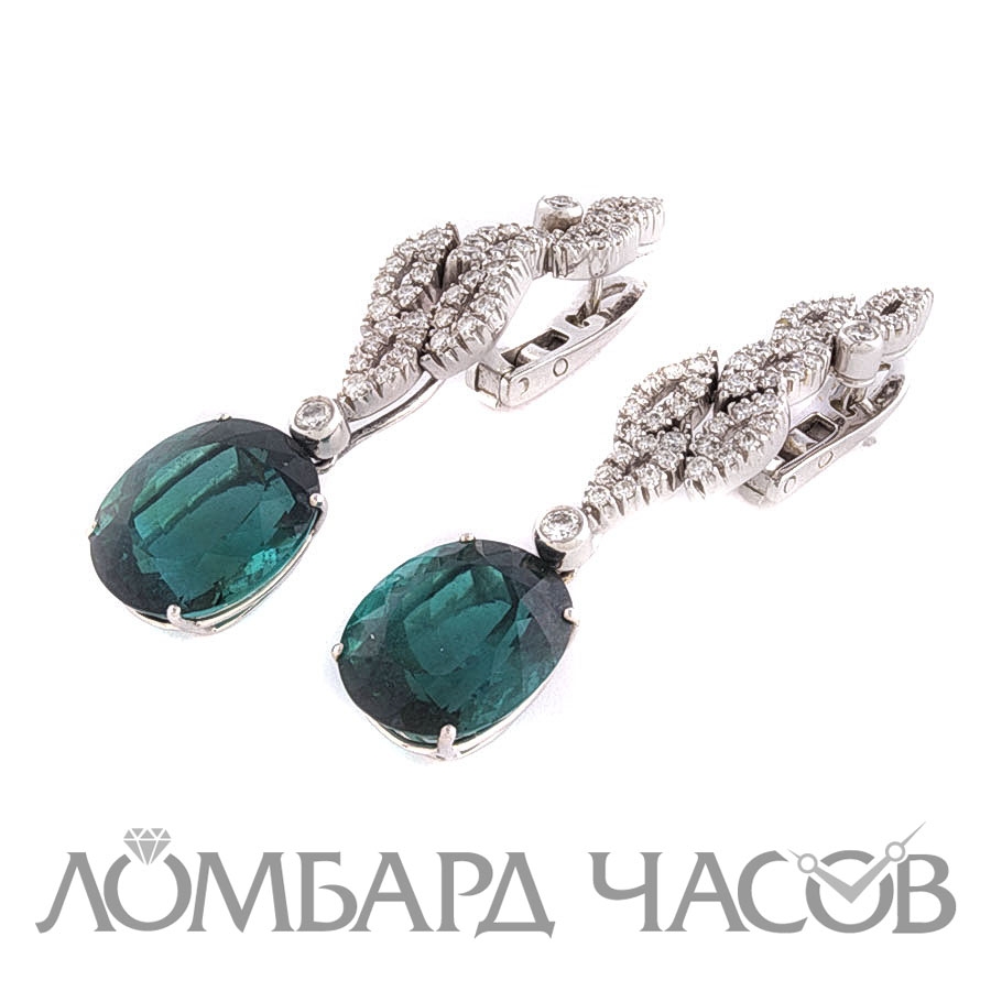 Серьги H.Stern  с зёлеными турмалинами и бриллиантами