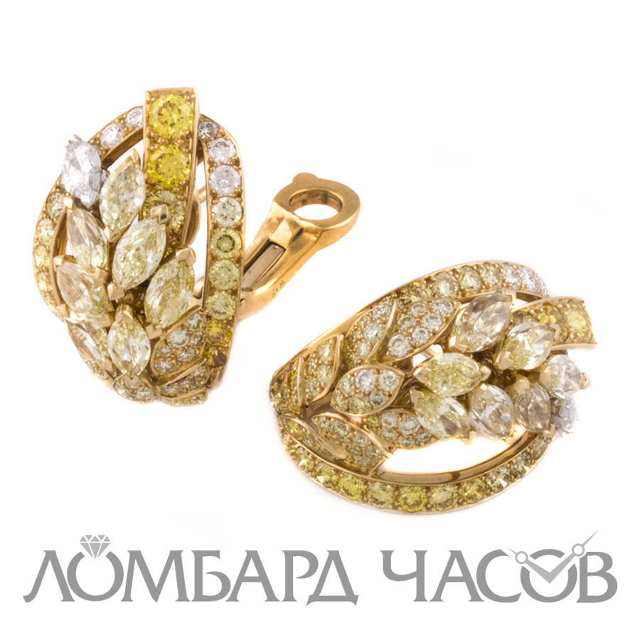 Серьги Chanel  с бриллиантами 7,56ct