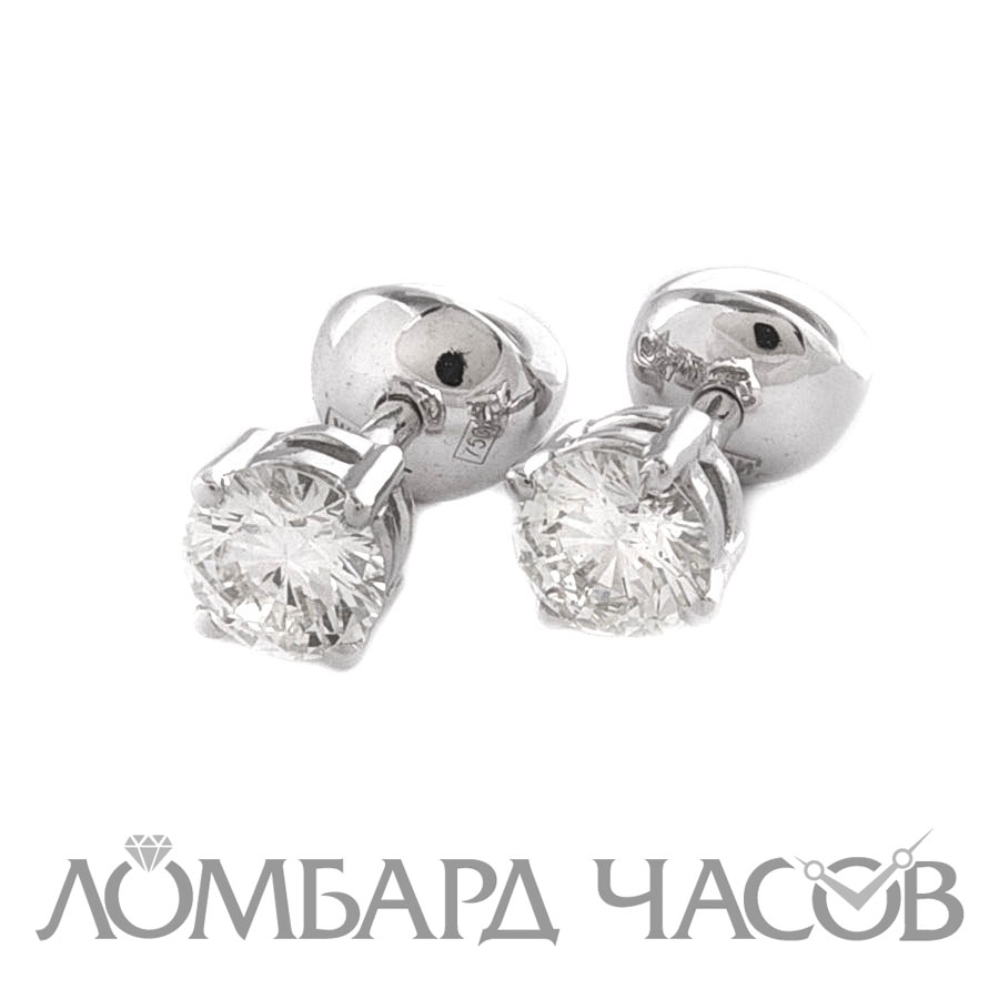 Серьги No name Пусеты по 0,5 ct