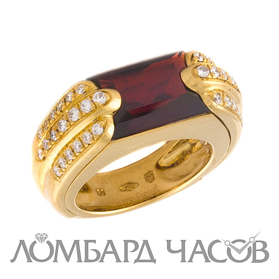 Кольцо Audemars Piguet  с бриллиантами и гранатом