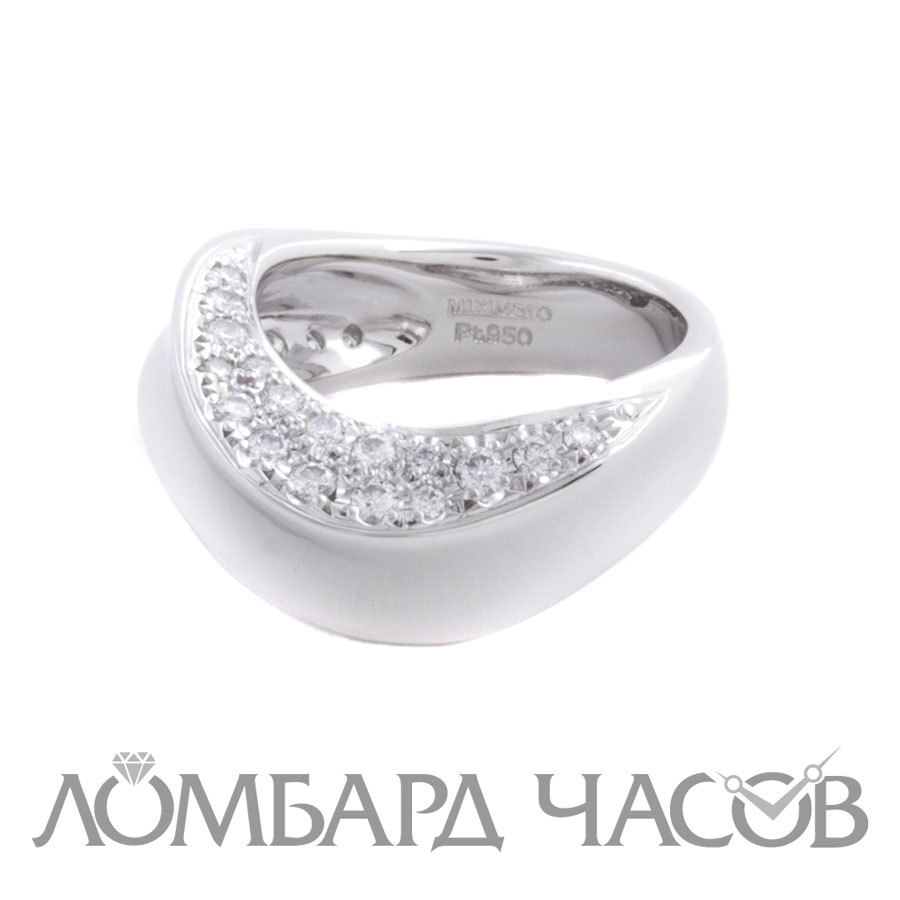 Кольцо Mikimoto  с бриллиантами