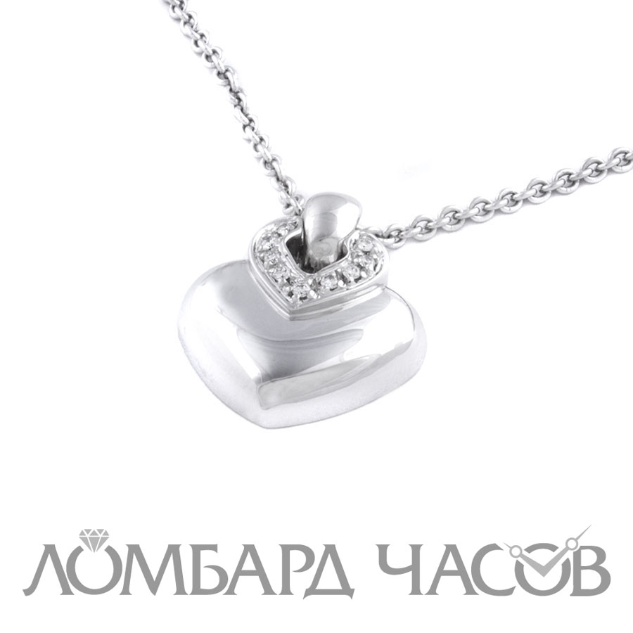 Подвеска Bvlgari  Heart Pendant 18kt White Gold Necklace