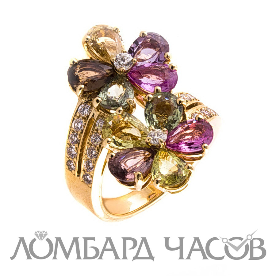Кольцо Bvlgari Sapphire Flower Ring