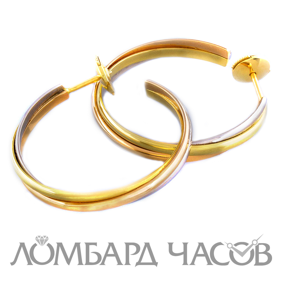 Ювелирное изделие Cartier  
Trinity серьги из золота