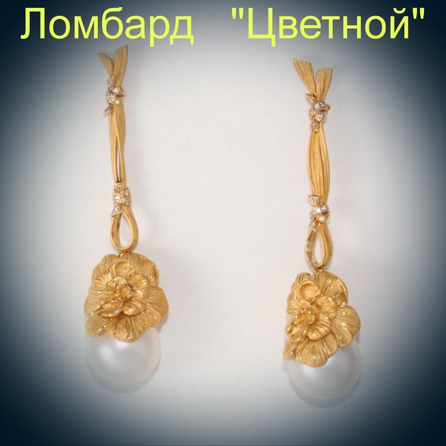 Ювелирное изделие Carrera y Carrera  Gardenia серьги с жемчугом