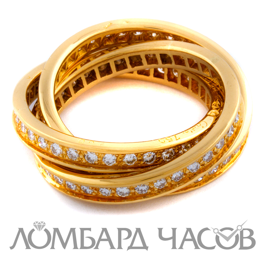Ювелирное изделие Cartier  Trinity 
кольцо с бриллиантами