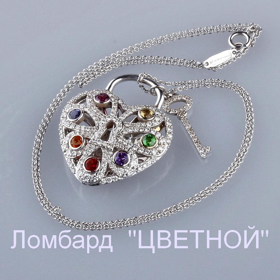 Ювелирное изделие Tiffany & Co  Filigree Heart with Key подвеска