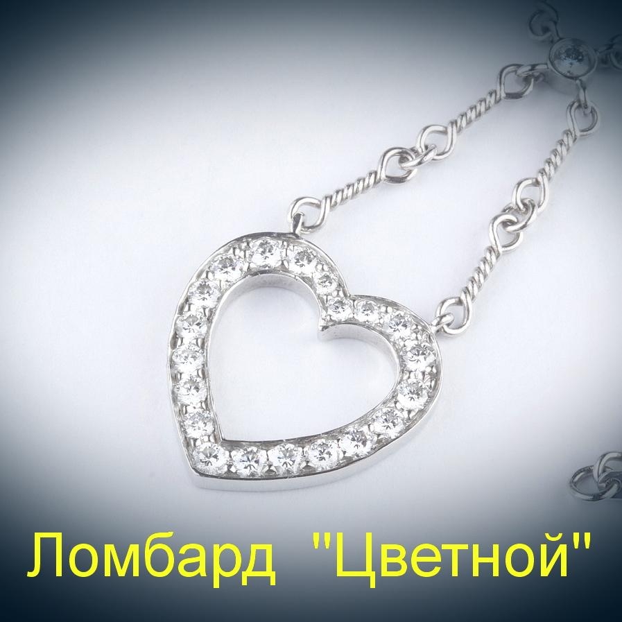 Ювелирное изделие Tiffany & Co . подвеска сердце Pt.