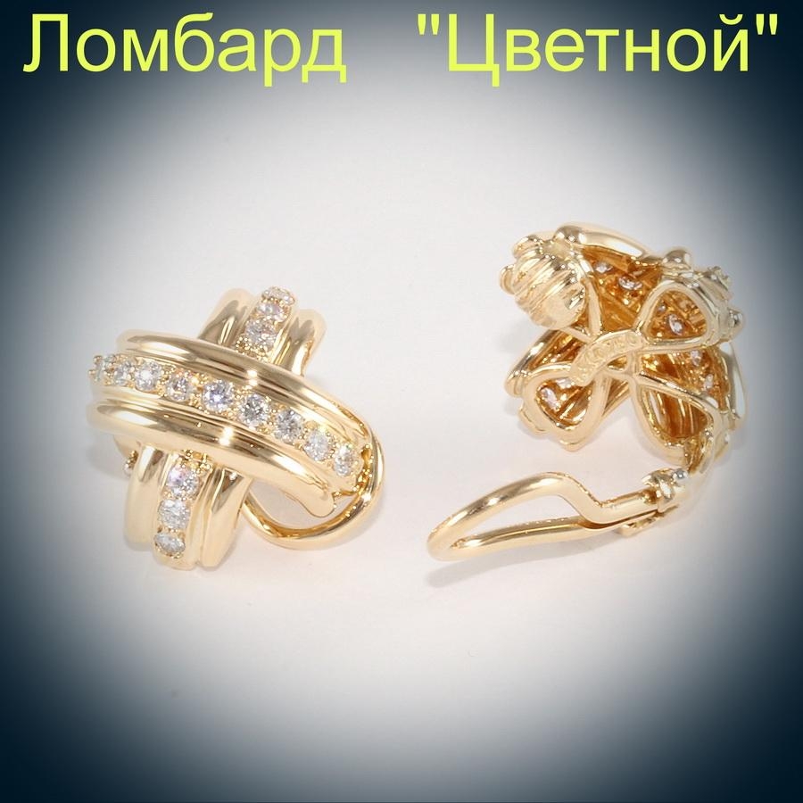 Ювелирное изделие Tiffany & Co  серьги с бриллиантами