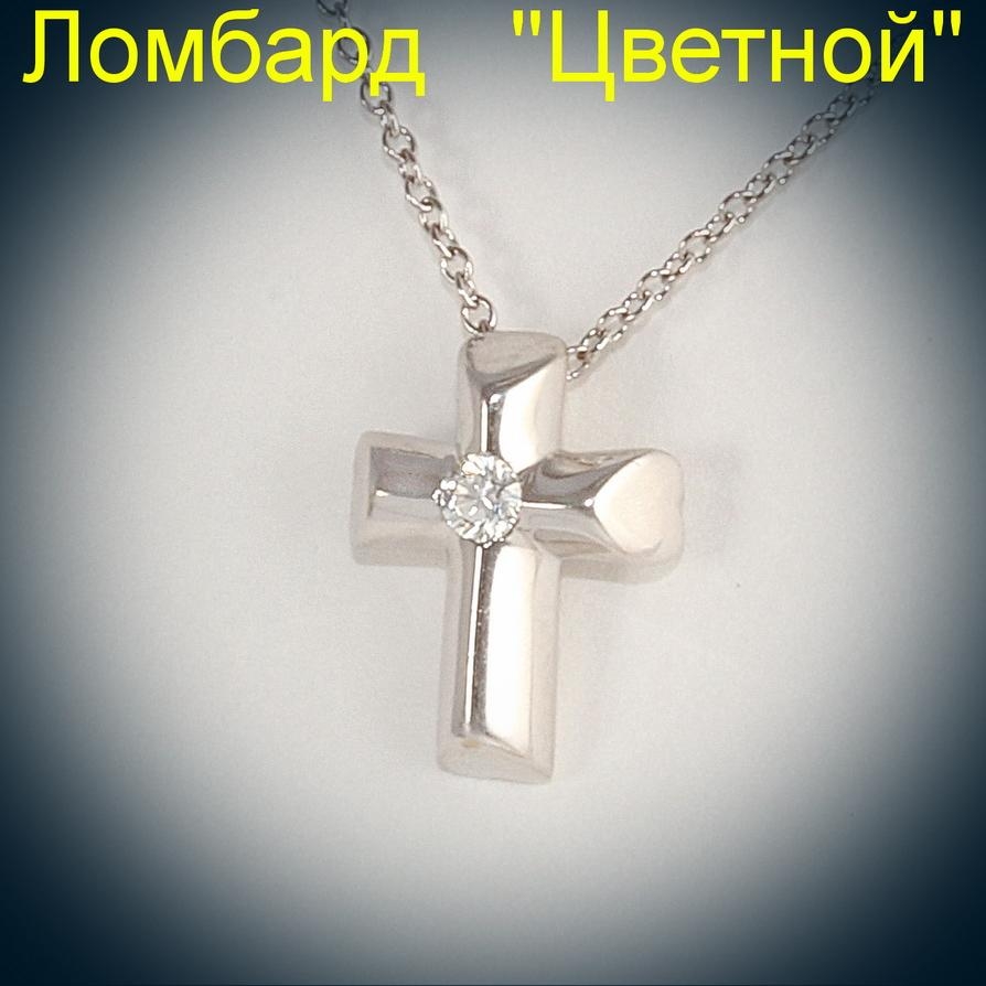 Ювелирное изделие Tiffany & Co  подвеска крестик с бриллиантом
