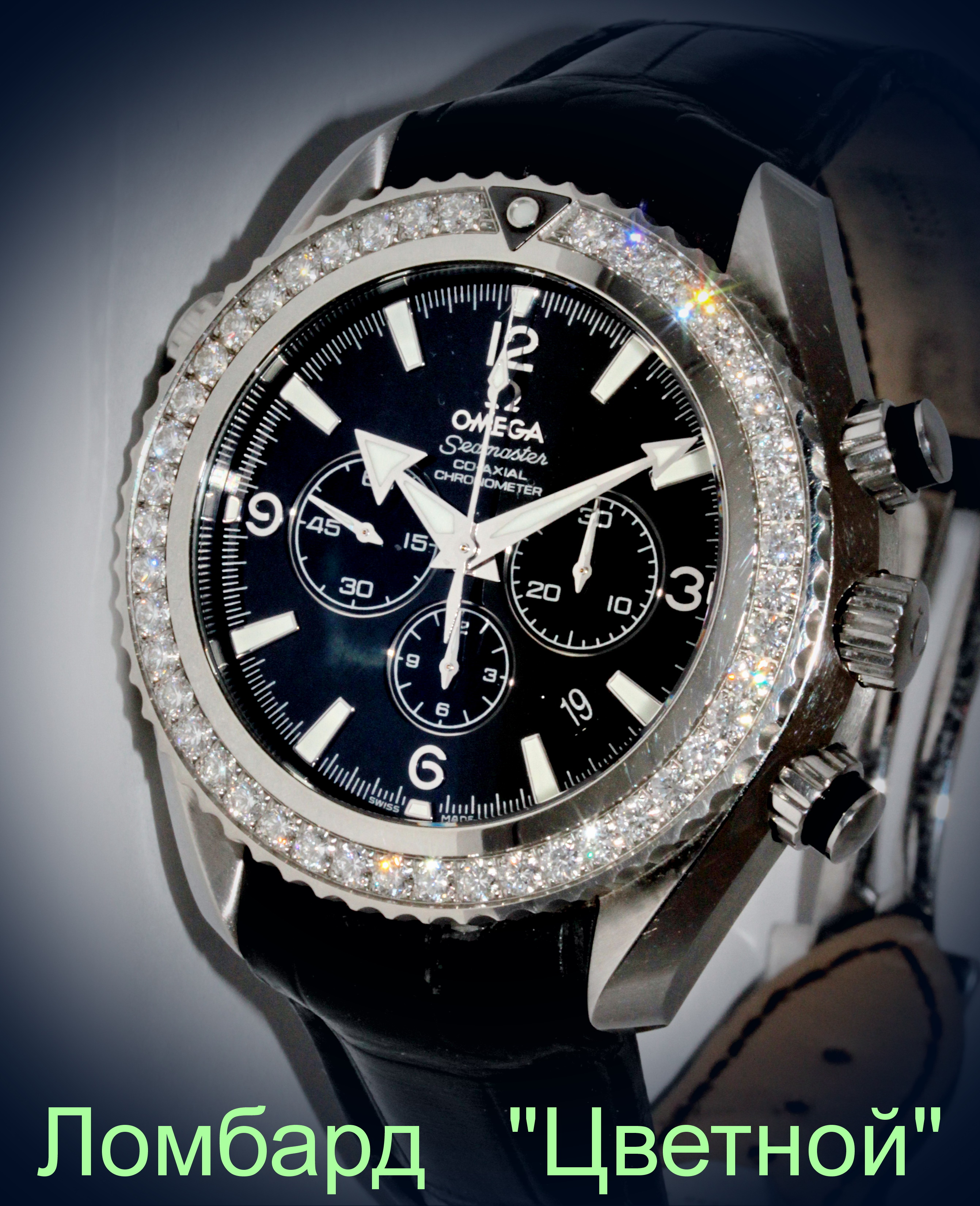 Швейцарские часы Omega  Planet Ocean Crono Jewellery 45.5mm
