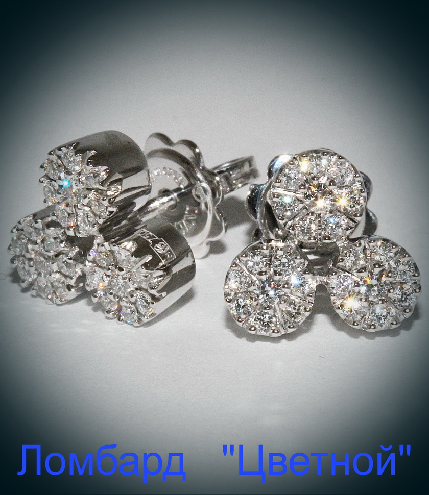 Ювелирное изделие Damiani  пусеты цветочки