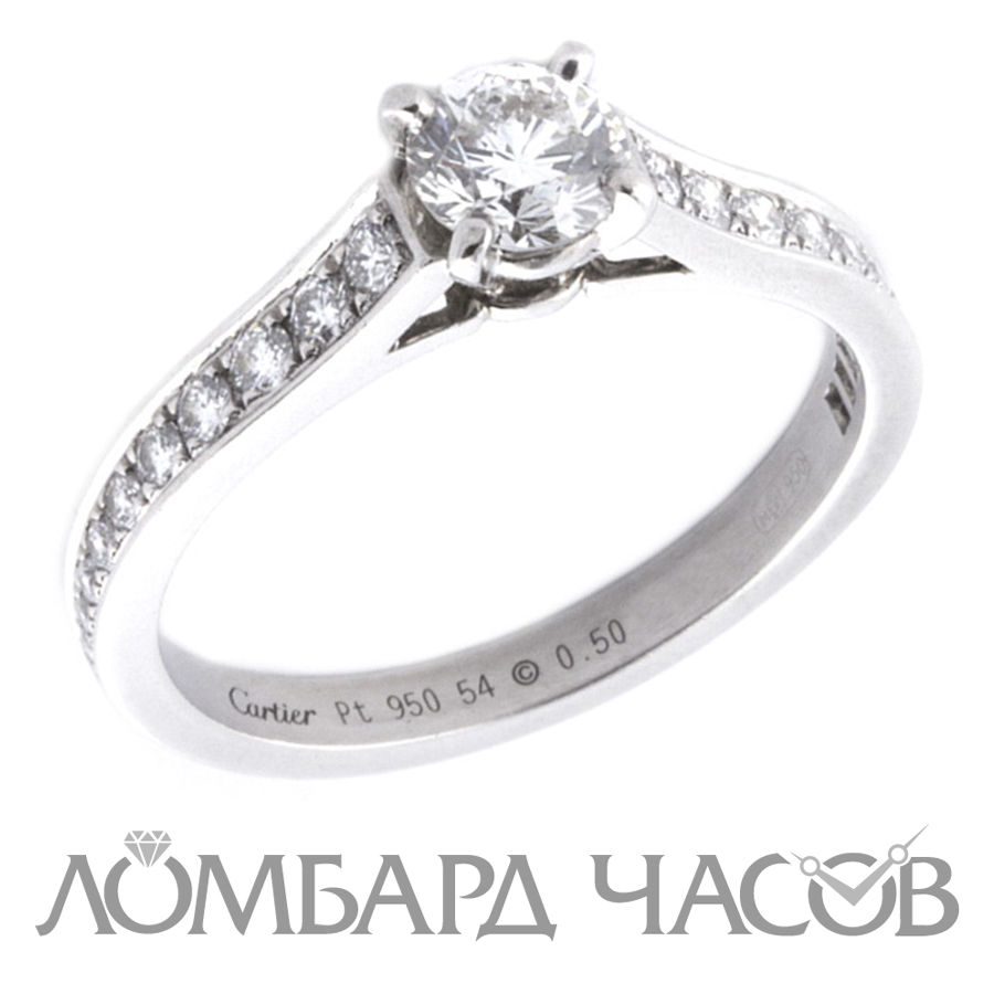 Ювелирное изделие Cartier  
кольцо с бриллиантом 0.50 ct