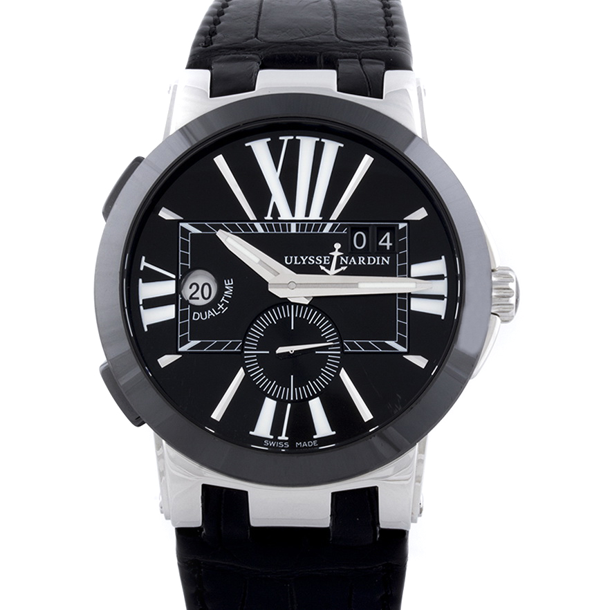 Швейцарские часы Ulysse Nardin  Executive Dual Time Black 43 mm