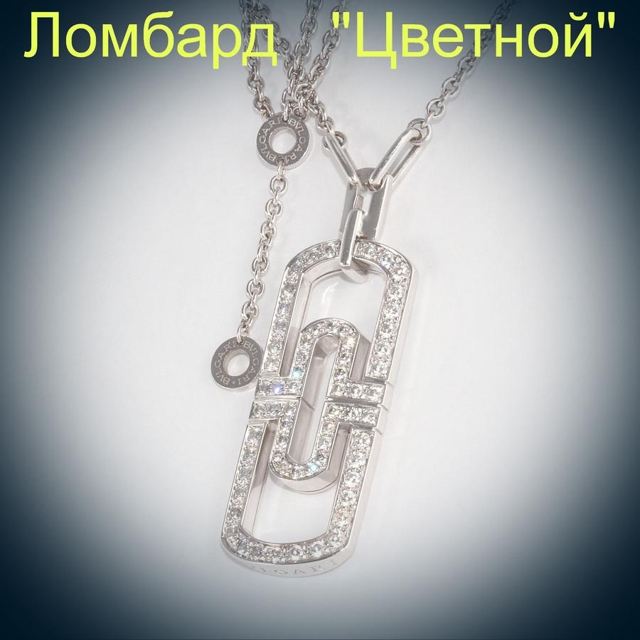 Ювелирное изделие Bvlgari  Parentesi New White Gold & Diamond Necklace подвеска
