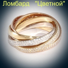 Ювелирное изделие Cartier  "Triniti" 
кольцо с бриллиантами