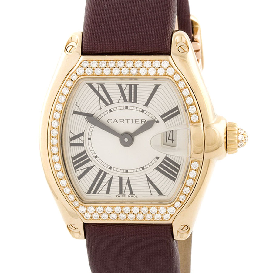 Швейцарские часы Cartier  Roadster Yellow Gold Diamond Bezel Ladies Watch