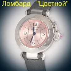 Швейцарские часы Cartier  Miss Pasha with Pink Synthetic Spinel Cabochon 27mm