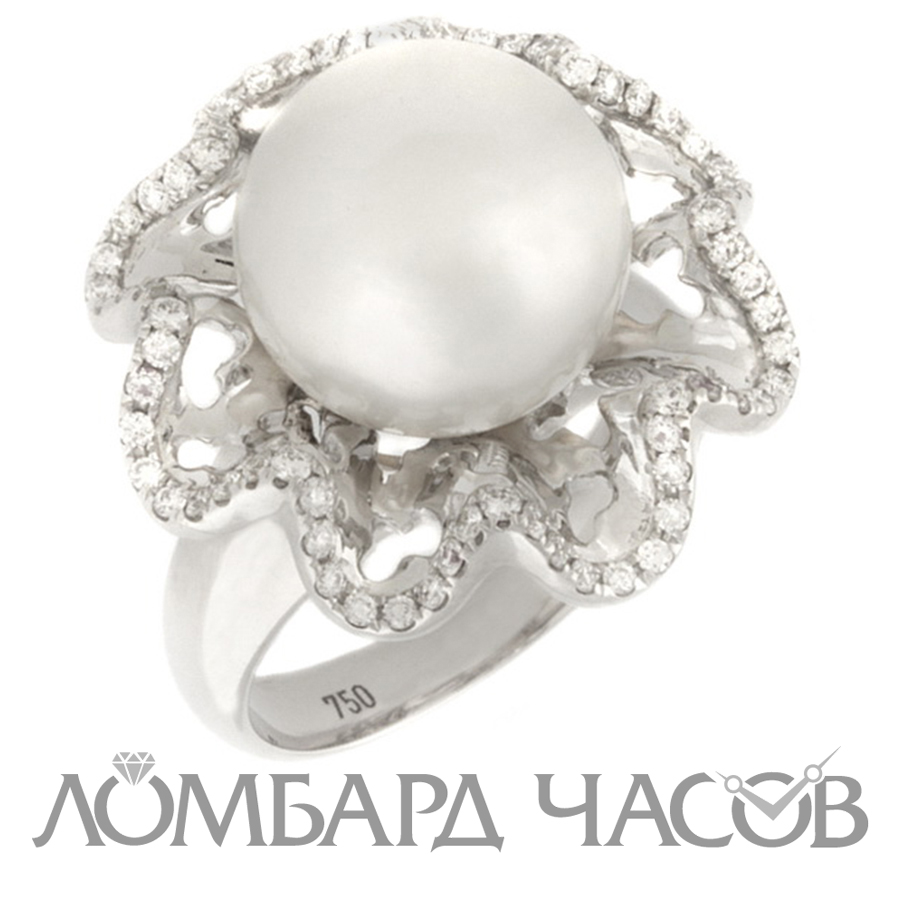 Ювелирное изделие Richelieu Pearl  кольцо с бриллиантами и жемчужиной