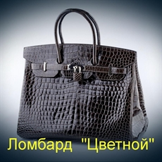 Аксессуар Hermes Сумка Graphite Porosus Crocodile 35cm Birkin Bag with Palladium Hardware