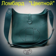 Аксессуар Hermes Сумка Clemence Evelyne III PM- Malachite