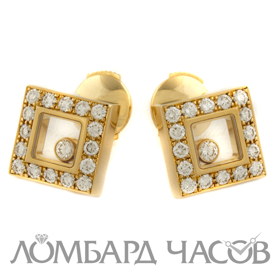 Ювелирное изделие Chopard  
серьги Square Diamond