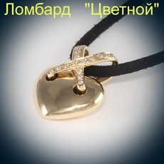 Ювелирное изделие Chaumet  подвеска "Сердце" с бриллиантами на шнурке