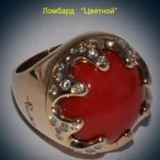 Ювелирное изделие Pomellato  кольцо с кораллом и бриллиантами