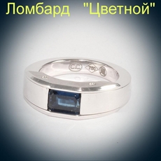 Ювелирное изделие No name Кольцо из белого золота с сапфиром