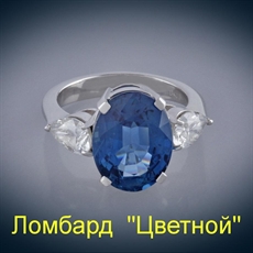 Ювелирное изделие No name Кольцо с сапфиром 6.50 ct и бриллиантами