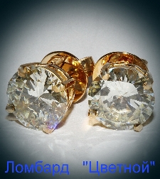 Ювелирное изделие No name Пусеты с бриллиантами по 3,10 ct