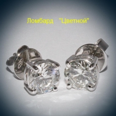 Ювелирное изделие No name Серьги-пусеты по 1,50 ct
