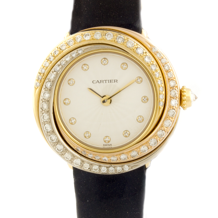 Швейцарские часы Cartier  Triniti Full 
Diamond Bezel 27mm