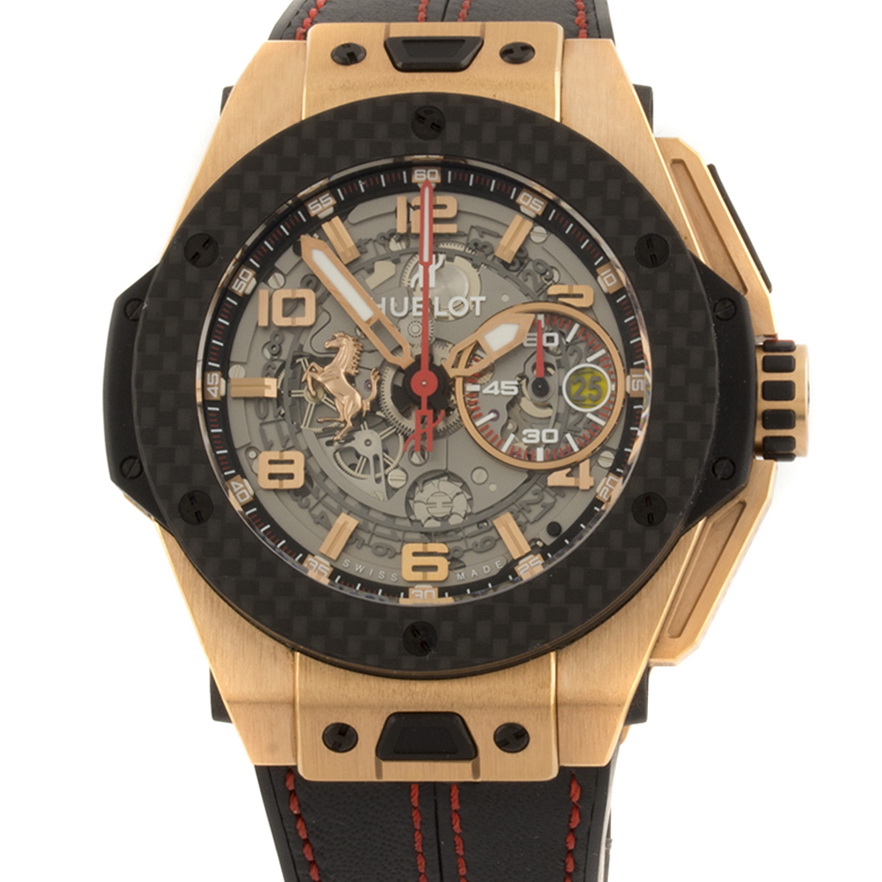 Швейцарские часы Hublot  
Big Bang UNICO Ferrari 
King Gold Carbon