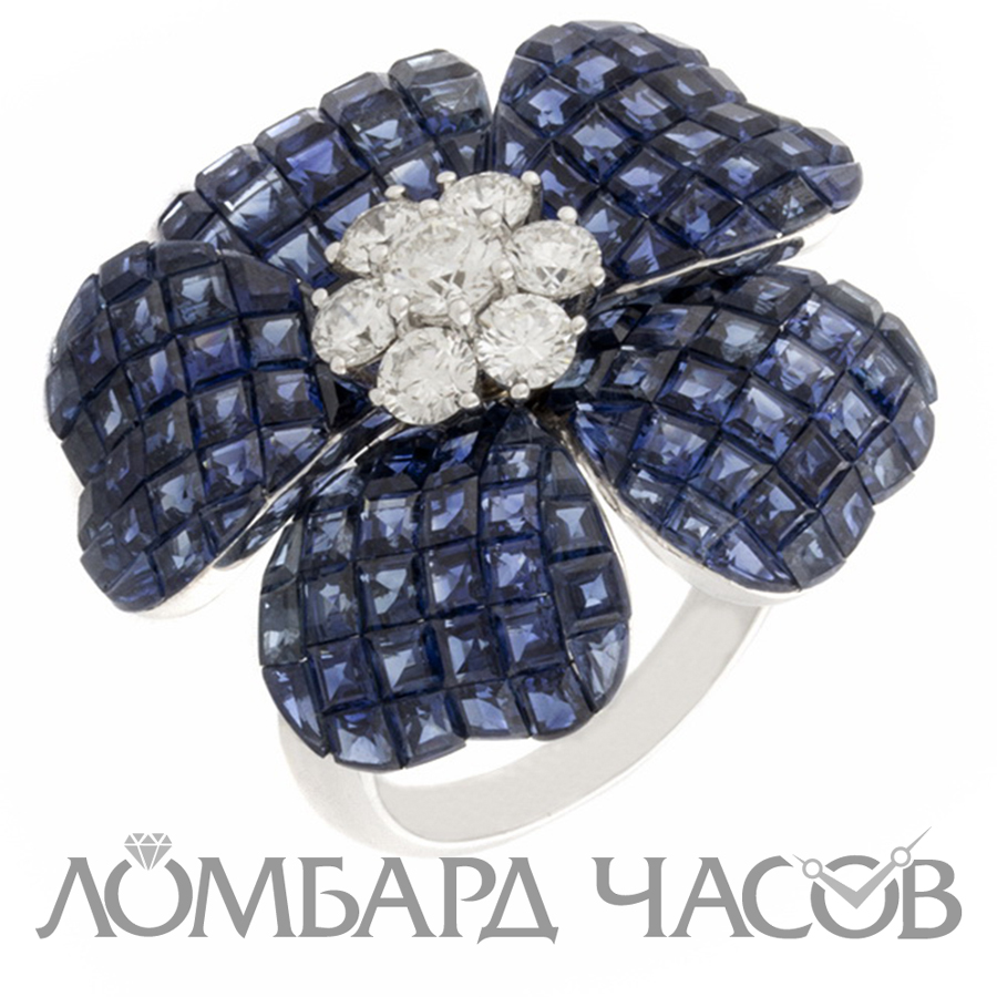 Ювелирное изделие Bellini  кольцо с бриллиантами и сапфирами