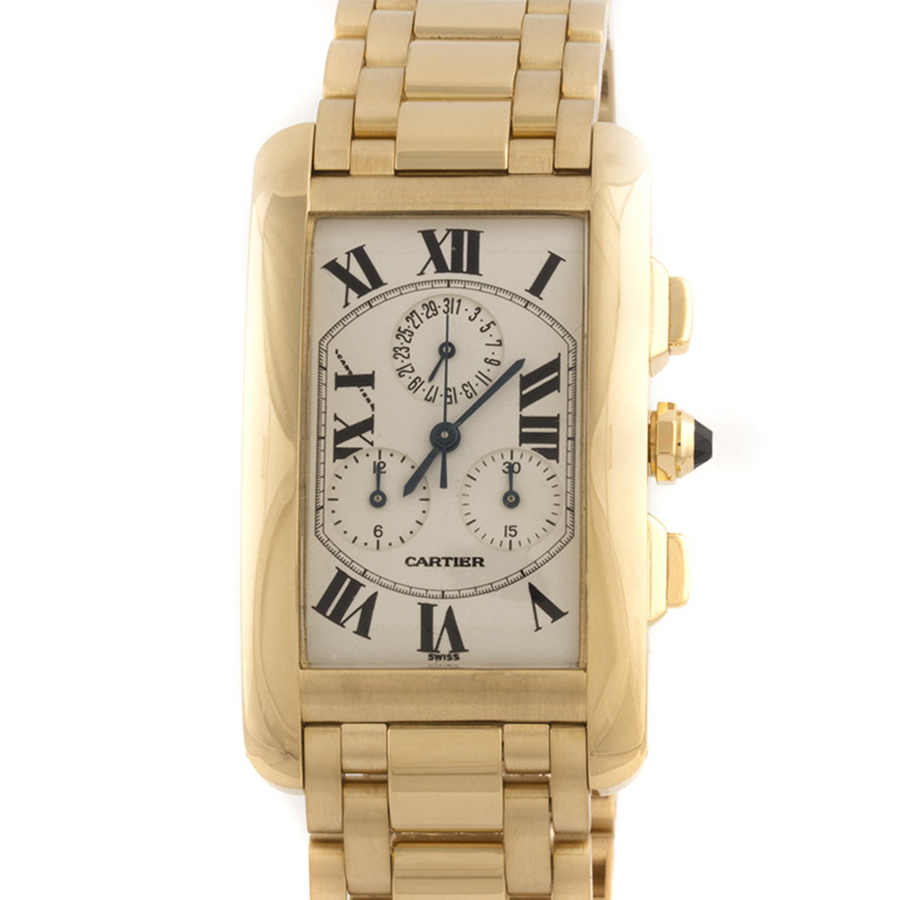Швейцарские часы Cartier  Tank 
Americaine Chrono Gold