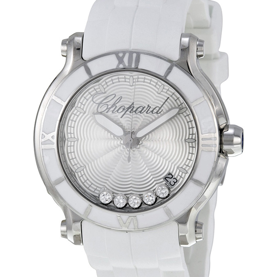 Швейцарские часы Chopard  
Happy Sport Silver Dial Floating Diamond Ladies 36 mm