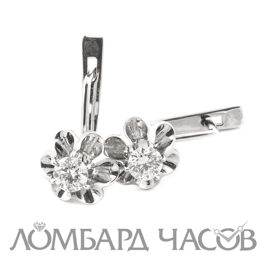 Ювелирное изделие No name Серьги с бриллиантами по 0.40 ct