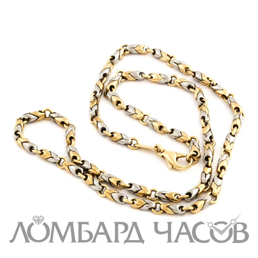 Ювелирное изделие Bvlgari  
цепочка сталь-золото