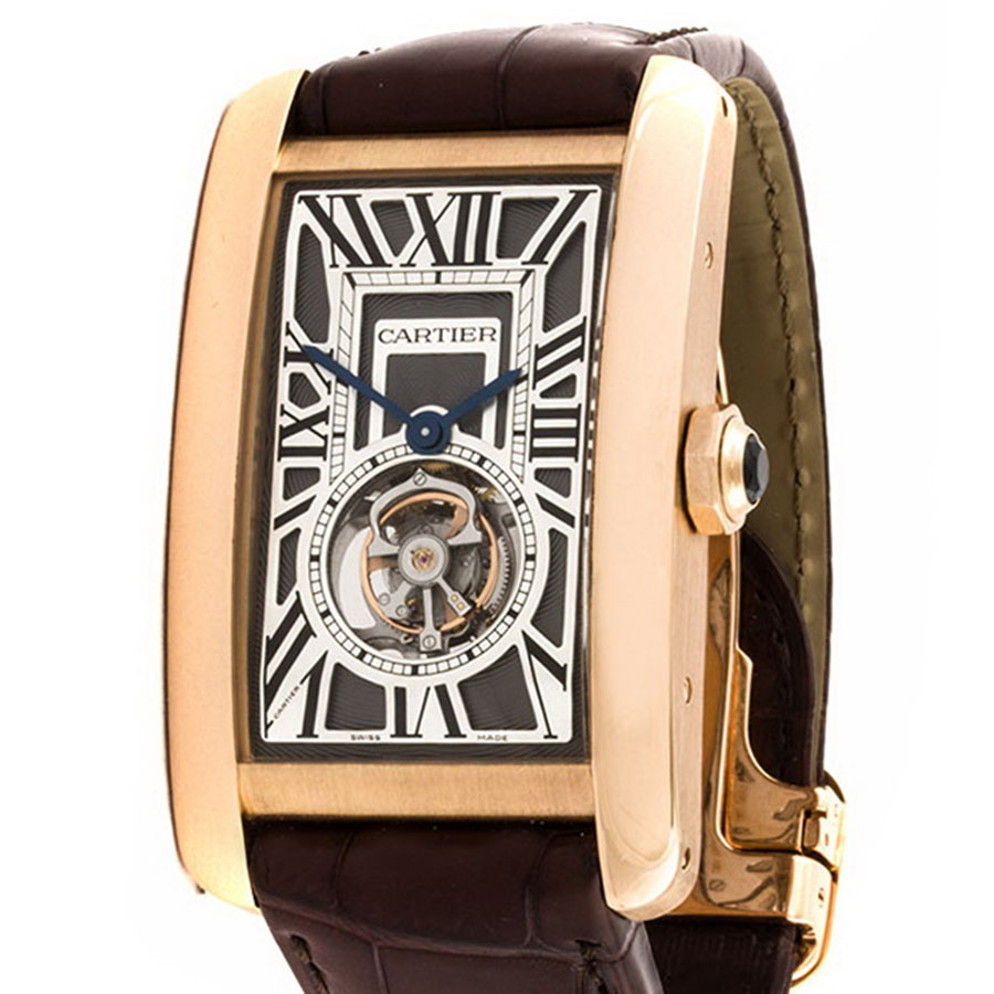 Швейцарские часы Cartier  Tank 
Americaine Flying Tourbillon Volant