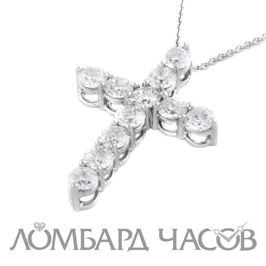 Ювелирное изделие Graff  Medium White 
Round Cross Pendant 1,83 ct