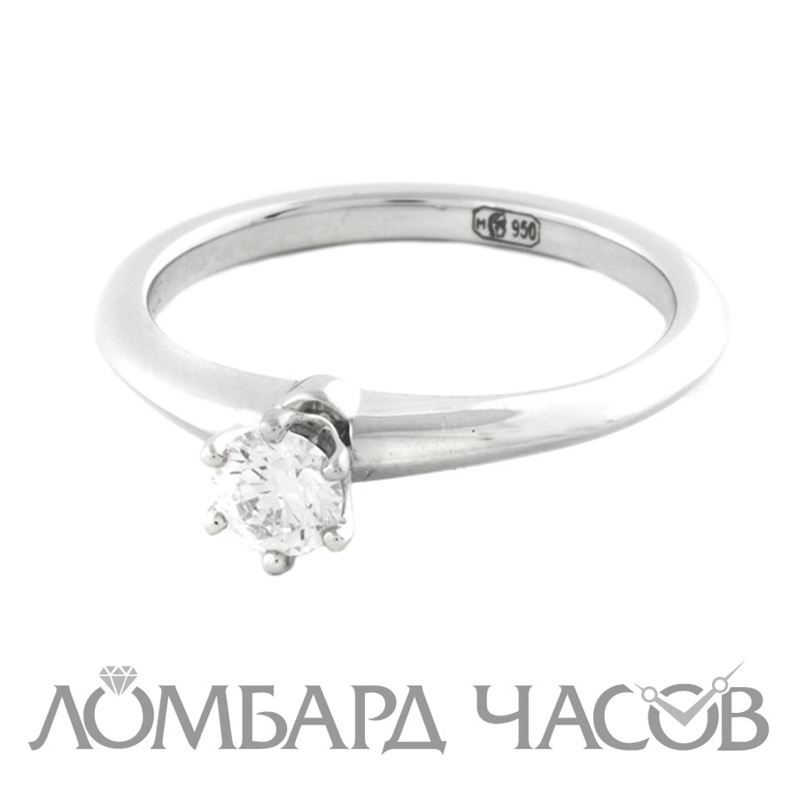Ювелирное изделие Tiffany & Co  
кольцо из платины с бриллиантом 0.27 ct
