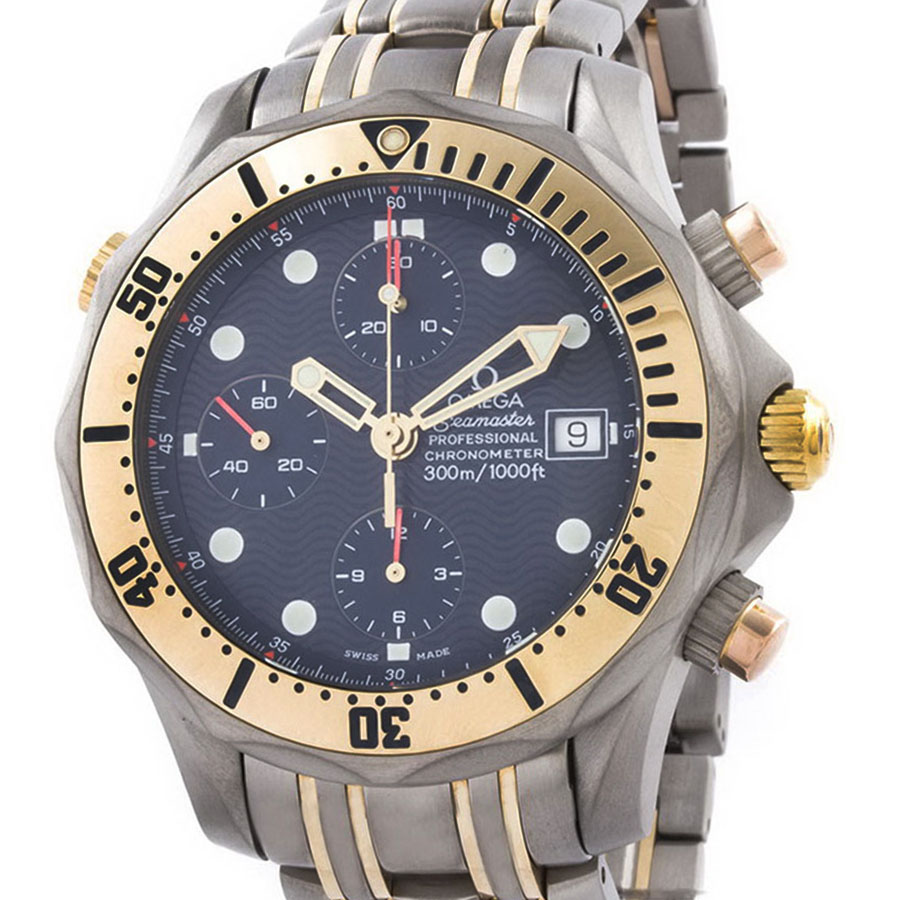 Швейцарские часы Omega  Seamaster 
Diver Chronograph Titanium Gold