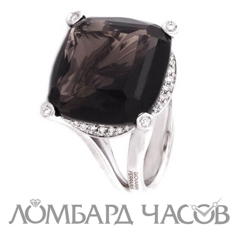 Ювелирное изделие Giovanni Ferraris  
кольцо с бриллиантами и дымчатым кварцем